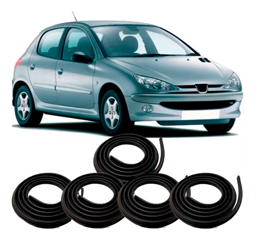 Kit Borrachas Vedação 4 Porta E Mala Peugeot 206 207 307 .