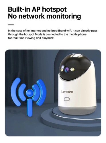 Lenovo 3 Mp 5g Wifi Cámara Ip Night Seguimiento Automático