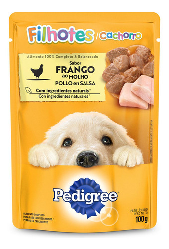 Pedigree Alimento Húmedo Para Perro Cachorro Pollo 100g