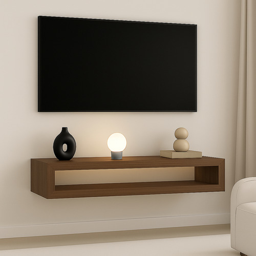 Repisa Flotante Moderna Domani 80 Cm Nogal