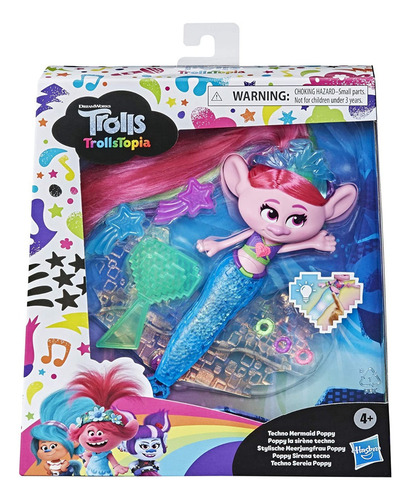 Poppy Trolls Sirena Tecno Dreamwor Trollstopia Hasbro