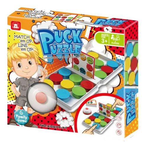 Juego De Mesa De Agilidad Puck Puzzle Patrones De Colores 