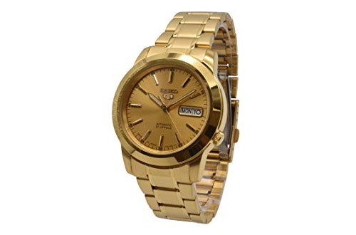 Snke56j1 Seiko 5 Automatic Mens Gold Japan Business Qjlsh