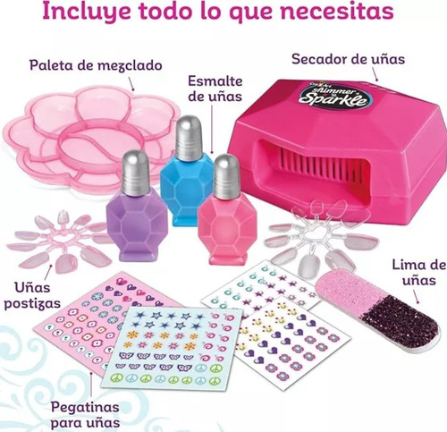 Set Uñas Shimmer & Sparkle Nail Studio Manicura Mágica