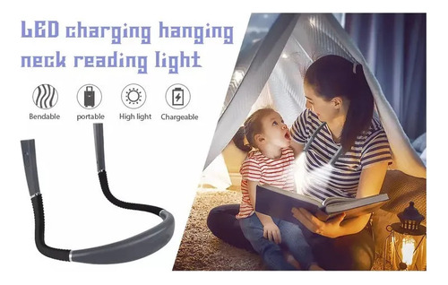 Luz De Lectura De Cuello Led Recargable De 3 Colores