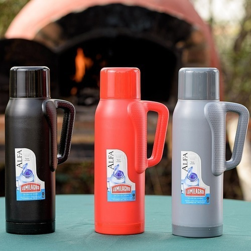 Termo Lumilagro Alfa de vidrio 1L rojo