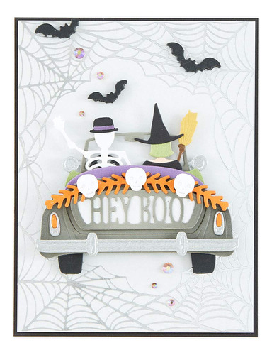 Spellbinders Lites Halloween Sunday Drive - Juego De Troquel