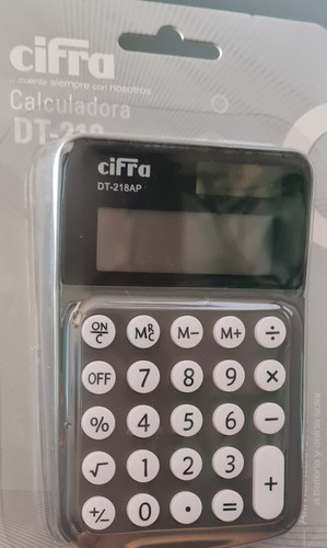 Imagen 2 de 3 de Calculadora De Mano Cifra Dt 218