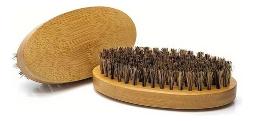 Cepillo De Barba Pulidor Barberia De Madera Oscura