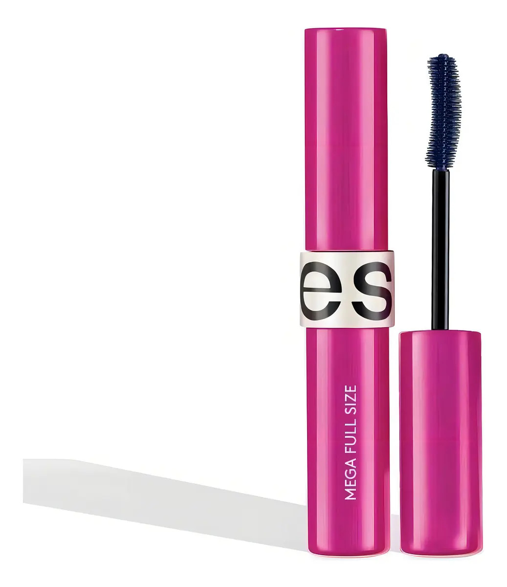 Máscara De Pestañas Ésika Mega Full Size Waterproof 8g Color Negro/marrón