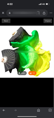 Abanicos Seda Danza 3 Color Fans Veil