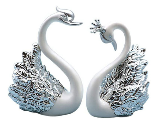 2 Piezas De Figuras De Adorno De Cisne, Decoración De Tarta