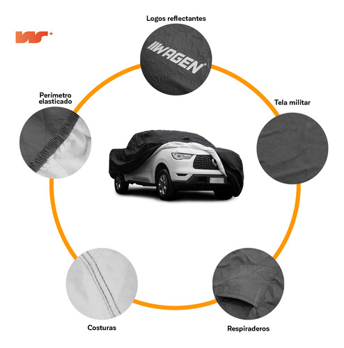 Cobertor Funda Para Auto Impermeable Wagen, Calce Perfecto