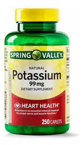 Potasio 99mg 250 Tabletas Salud Cardiovascular Eg P49 Sabor Nd