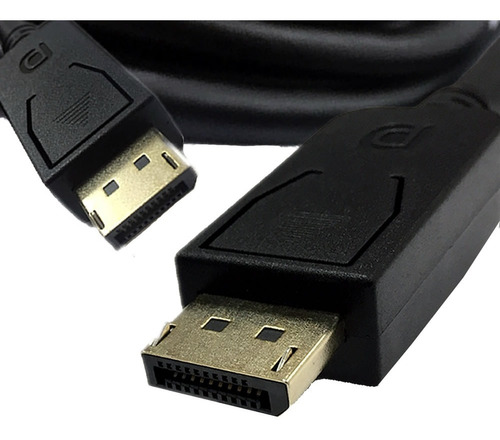 Cabo Displayport X Displayport 1.2 Plug Ouro De 5 Metros