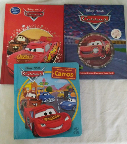 Livro Carros Ilustrado Disney Pixar C 3 Tits Conforme Foto