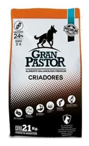 Alimento Balanceado Para Perros Gran Pastor Criadores 21 Kg