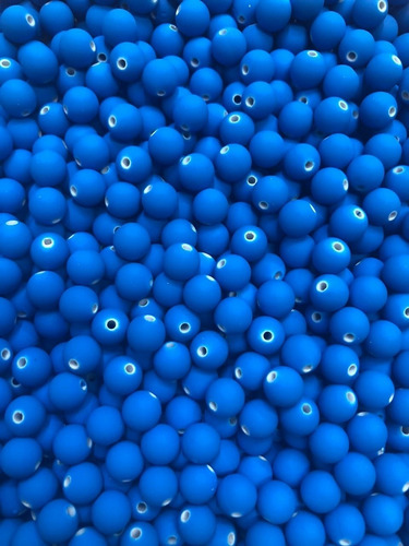 Bola Emborrachada 8mm Azul 100grs Com 360pçs P/ Terços