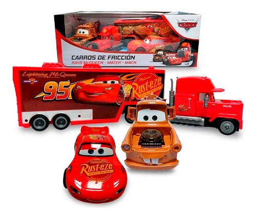 Coches De Fricción Cars Mater Mcqueen Y Mack