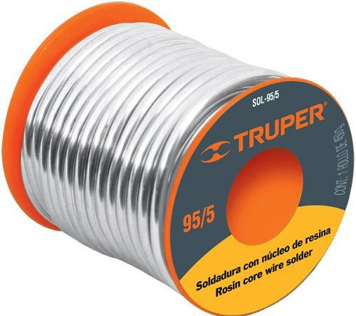 Soldadura Solida 95/5 450 Gr. Tubo Gas Truper 14367