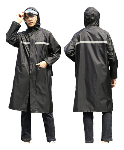 Impermeable Largo Y Ligero Con Capucha Para Lluvia