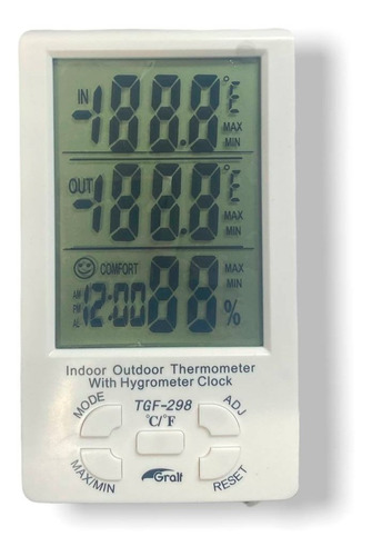 Termohigrómetro Digital Temperatura Humedad Indoor Cultivo