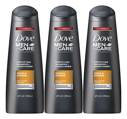 Dove Men + Care Grueso Y Fuerte Fortificante 2 En 1 Champ&u.