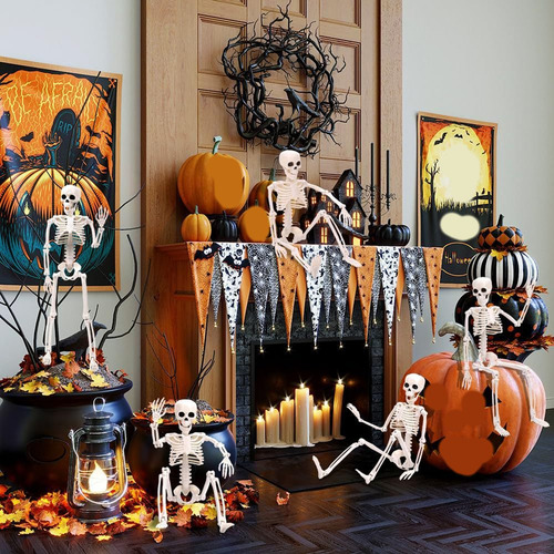 Decoraciones De Esqueletos De Halloween, Esqueleto De Plásti