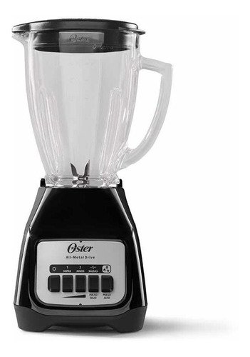 Licuadora Oster® Vaso De Vidrio, Dos Velocidades Más Pulso Color Negro