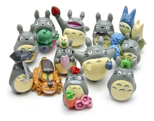 Miniatura Meu Amigo Totoro Kit Com 12 Miniaturas Miyazaki