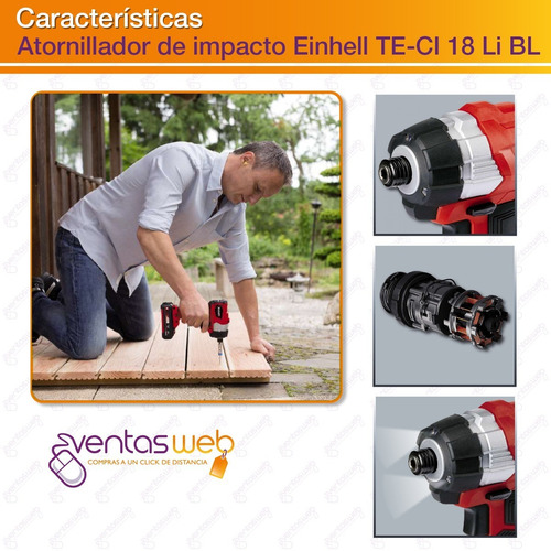 Atornillador De Impacto + Carg Bateria 18v 180 Nm Brushless