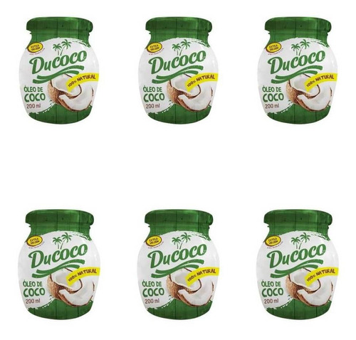 Imagem 1 de 1 de Ducoco Óleo De Coco 200ml (kit C/06)