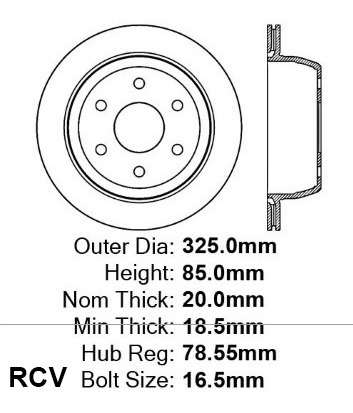 Disco Frenos Trasero Para Gmc Safari  2004