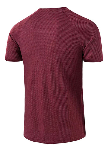 Playera Tipo Polo De Manga Corta Con Cuello Alto Para Hombre