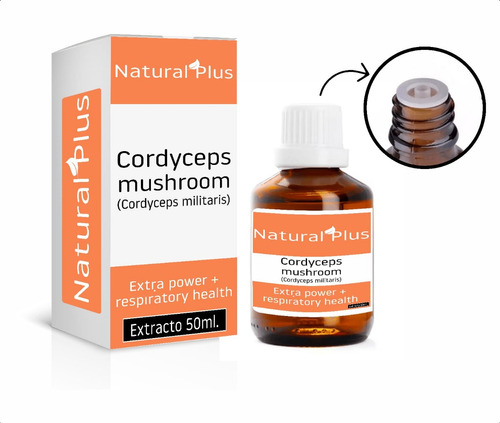 Extracto Hongo Cordyceps 50ml. Con Gotero Antiderrame 