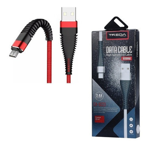 Cable Usb V8-micro Usb Malla Super Reforzado Treqa 1 M 3.4a