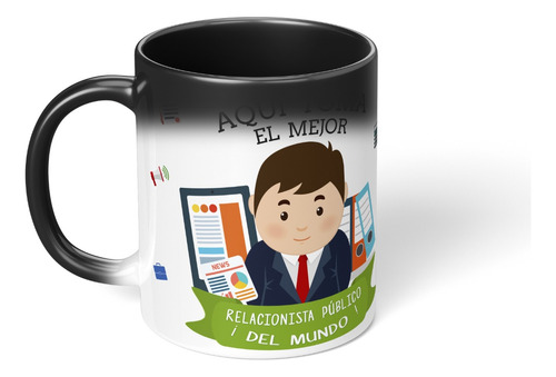 Taza Magica Cambia Color El Mejor Relacionista Publico