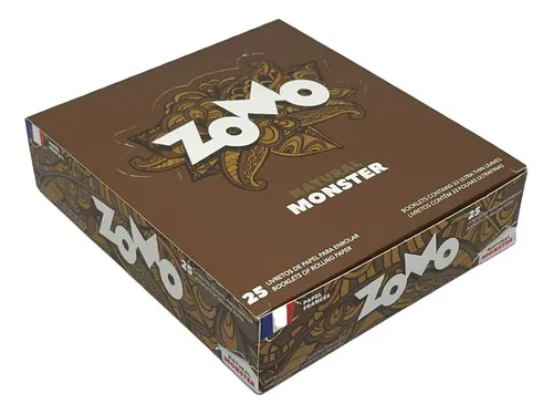 Caixa C/25 Seda Zomo Natural Monster Brown Ks Tabacaria | MercadoLivre