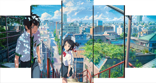 Cuadro 5 Piezas Pelicula Anime Your Name  150x80cm 