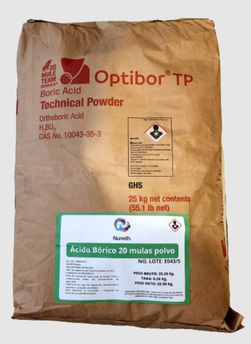 Acido Borico Antitranspirante Astringente Antimicrobio 25 Kg