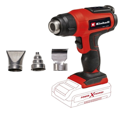 Pistola De Calor 18 Volts Einhell Te-ha 18li Solo 3 Boquilla