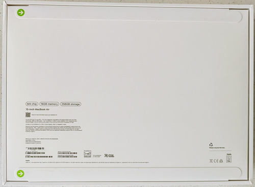 Apple Macbook Air 15 M4 2025 256gb+ 16gb Ram Gpu 10c 12 Msi (Usado)