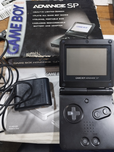 Game Boy Advance Sp Nintendo Onix Black Caixa Ags 001 Gba Preto (Usado)