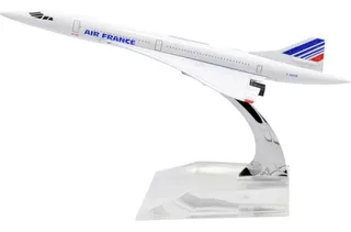 Avión Escala Concorde Air France 1:400 Juguete Metálico Base