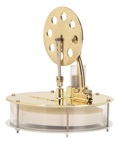 Motor Modelo Stirling De Zinc Dorado D2 De Baja Temperatura