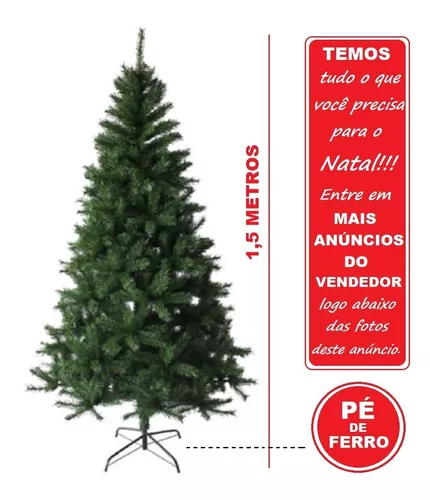 Árvore Natal Grande Pinheiro Verde 1,50 Metros 450 Gallhos, Magalu  Empresas