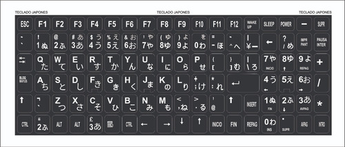 Stickers Teclado Pc Japonés 