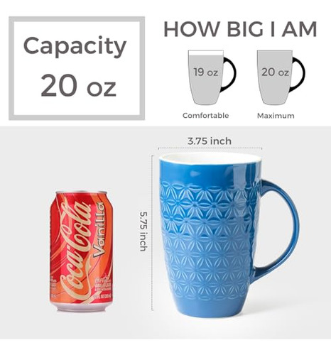 Juego De 6 Tazas De Cafe Grandes Amorarc, Juego De Tazas D