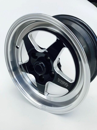 1 Unidade De Roda Weld Rts Aro 15x7 4x100 Cor Preto Com Diamantado