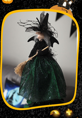 Escoba De Bruja Muñeca Voladora Decoración Bruja Hermoso Amo